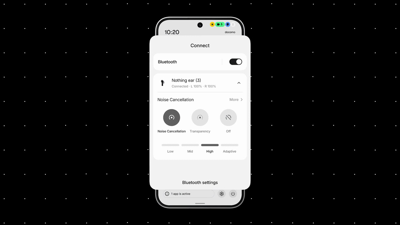 Nothing OS 5.0 Faster Bluetooth controls Nothing OS 5.0 Faster Bluetooth controls