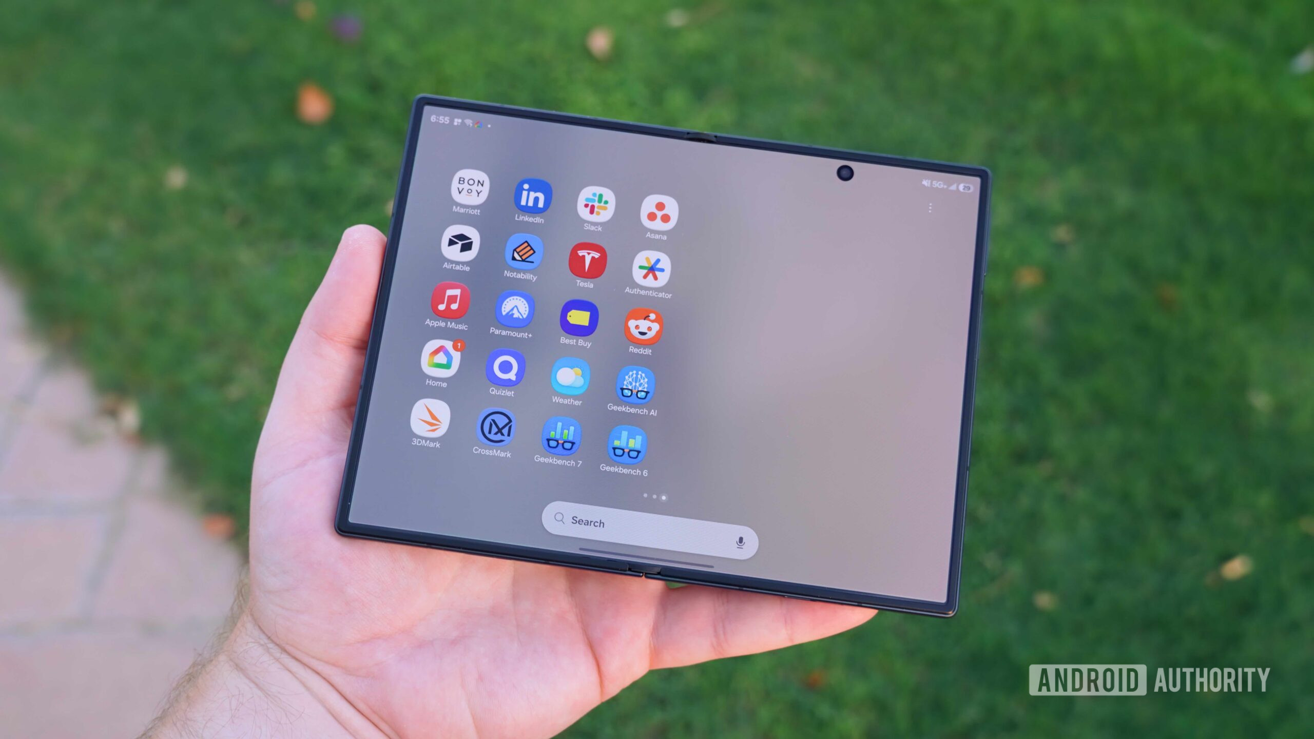 The Galaxy Z Fold 8 in landscape mode.