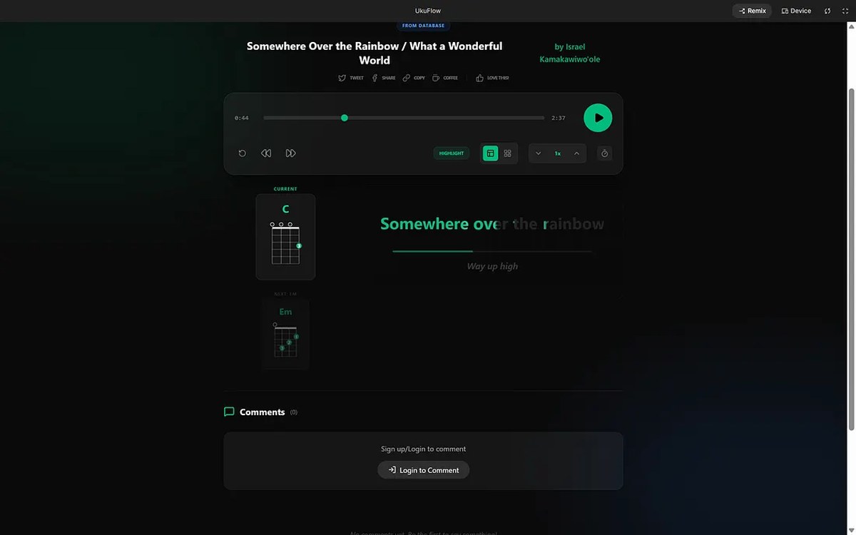 Ukuflow: Vibe coded AI powered App for ukulele learners