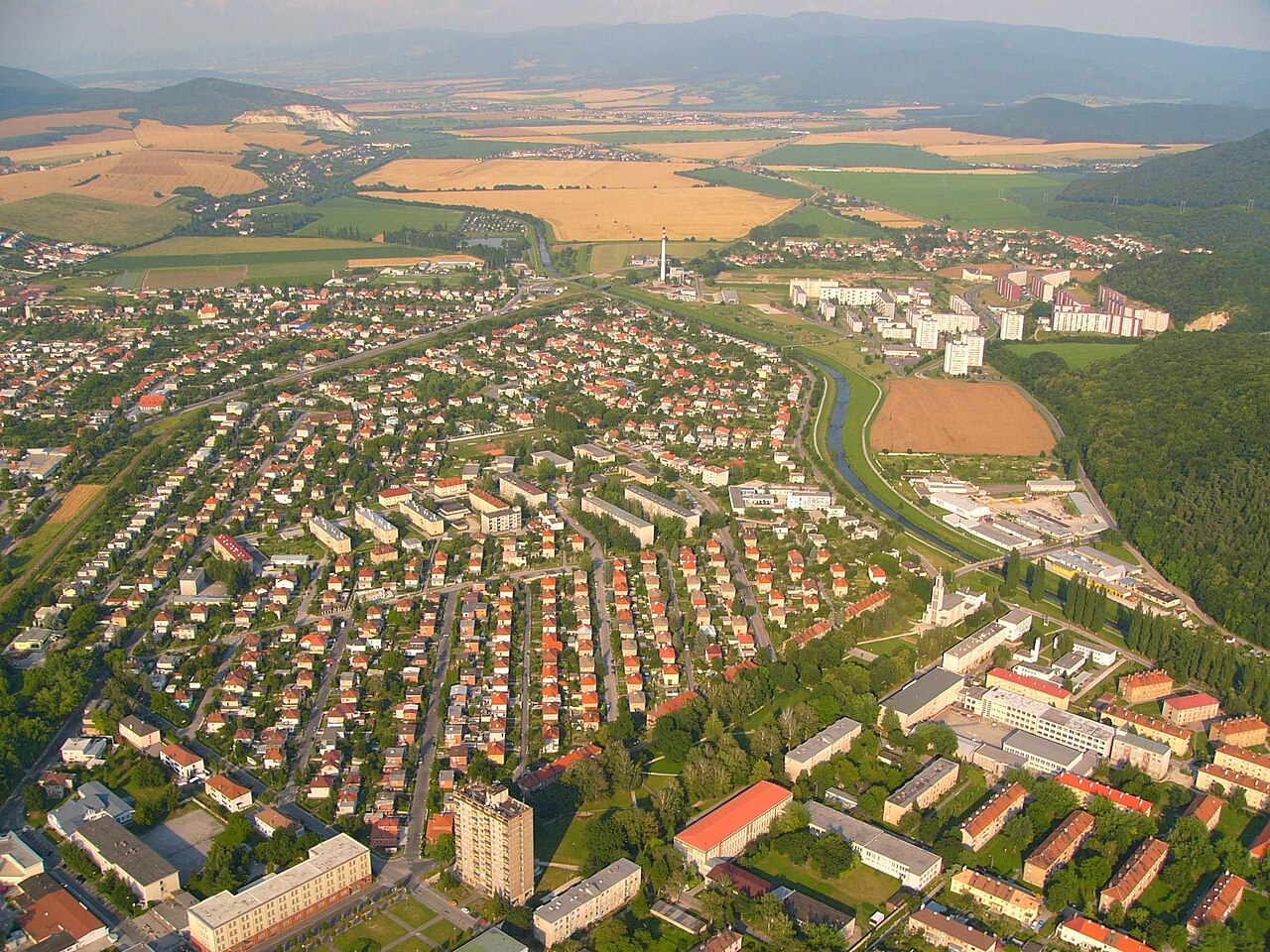 Partizánske in Slovakia – an example of a typical planned European industrial town founded in 1938 together with a shoemaking factory in which practically all adult inhabitants of the city were employed