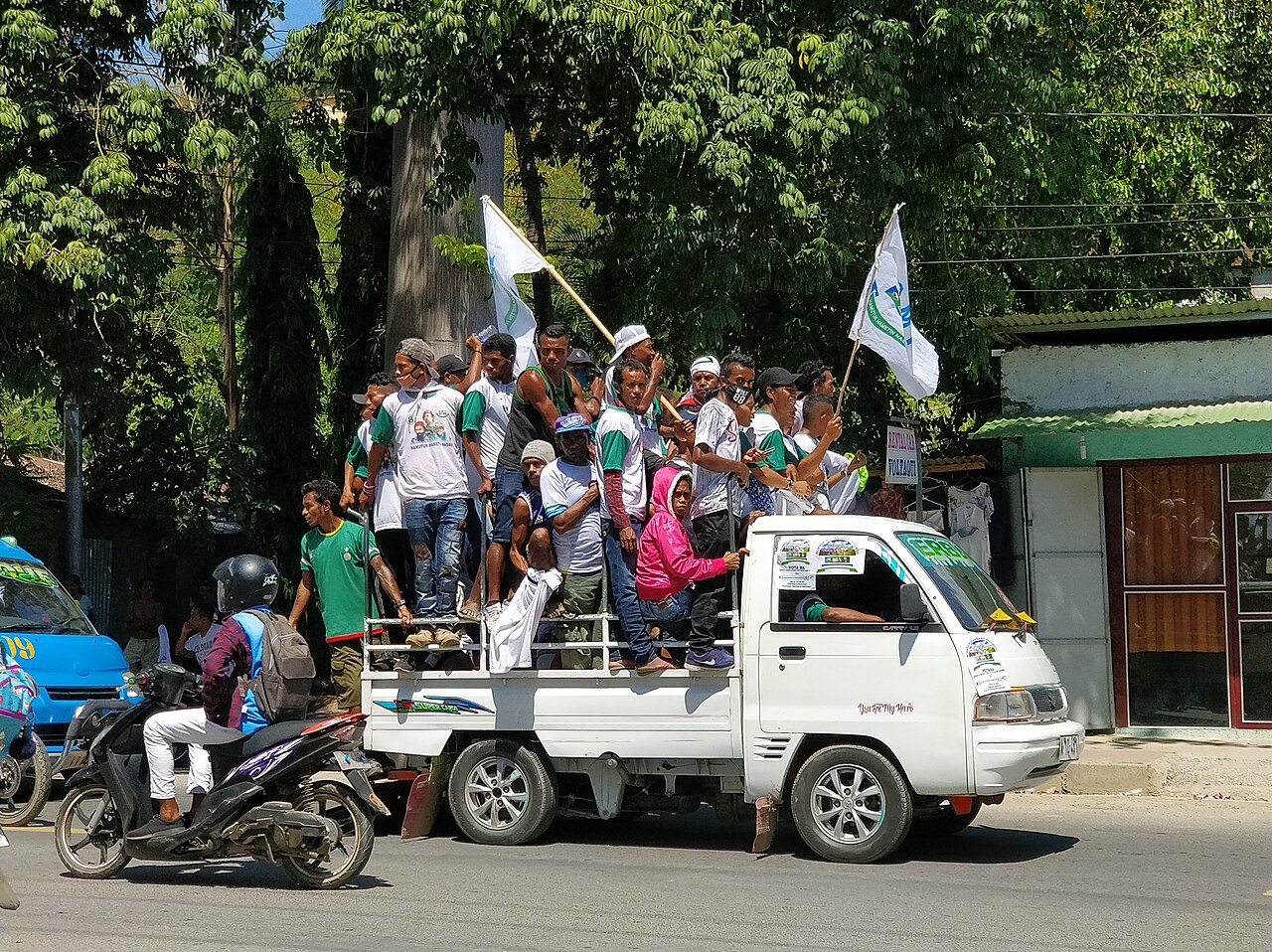 Election campaign in East Timor: Truck Rally
