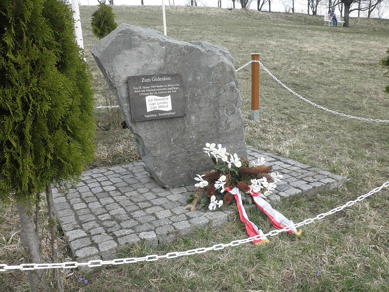 Memorial at the crash site near Vogelsberg