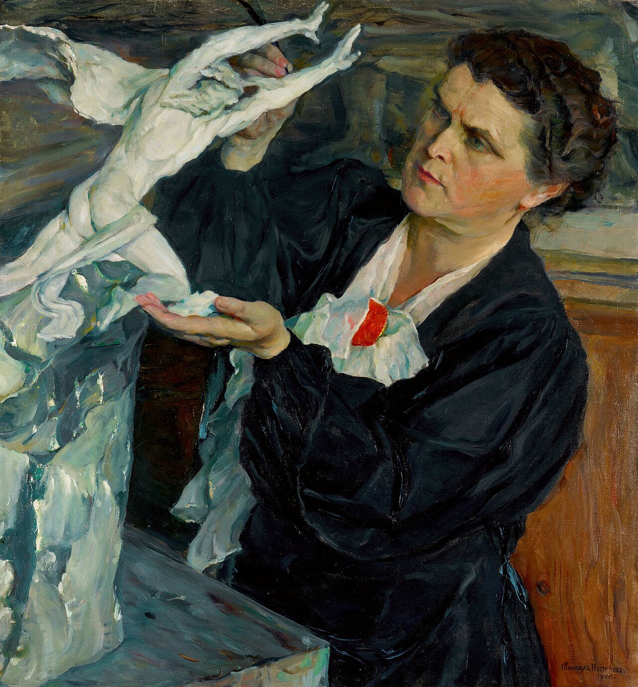 Mikhail Nesterov, Vera Mukhina, 1940, Tretyakov Gallery 26668; from goskatalog.ru