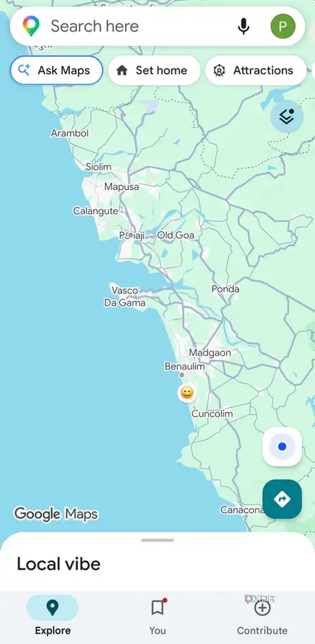 Google Maps home