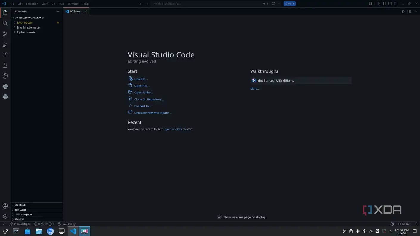 VS Code Home Page