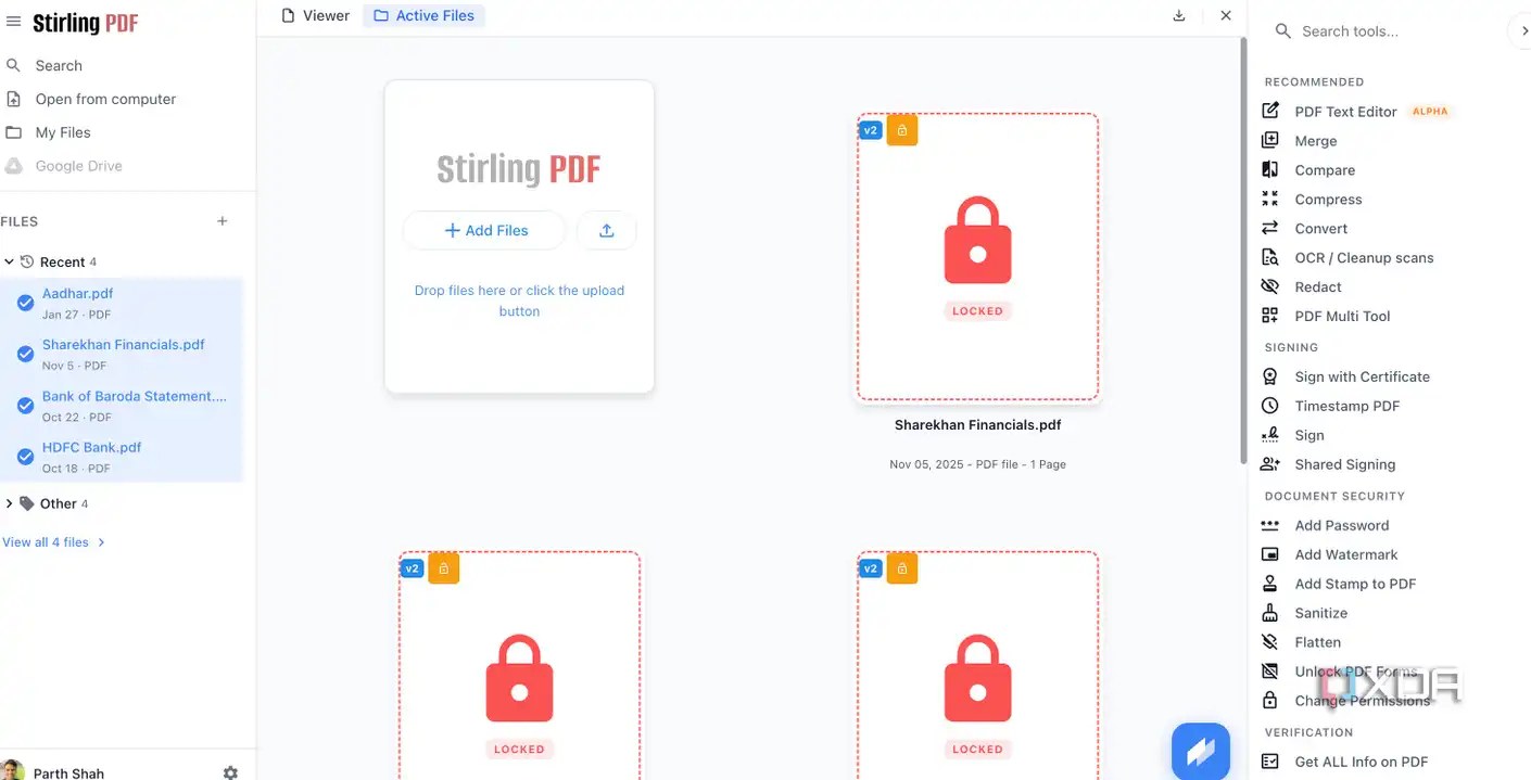 Stirling PDF web