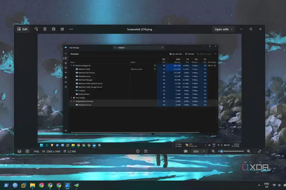 screenshot of windows photos app
