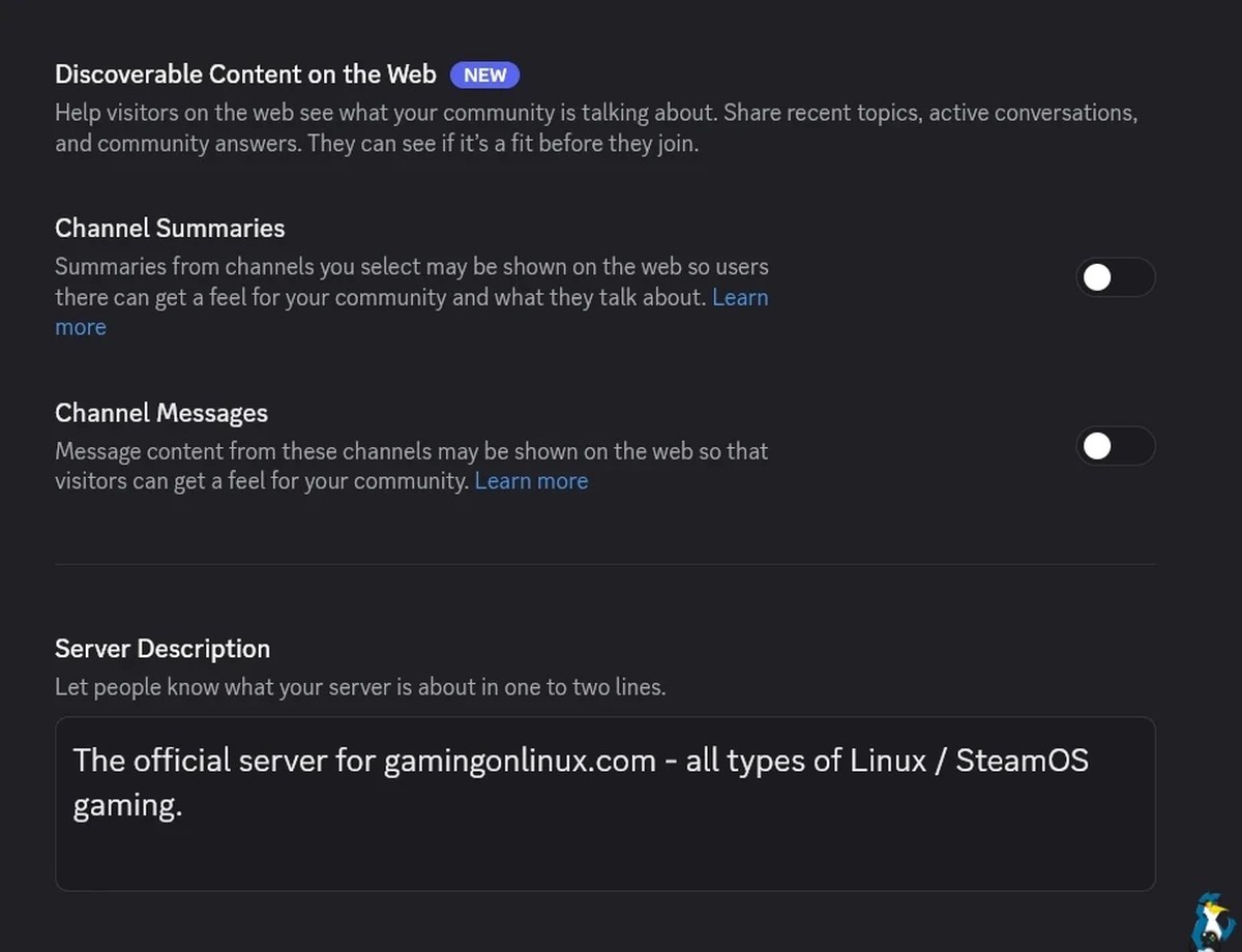 Discord settings