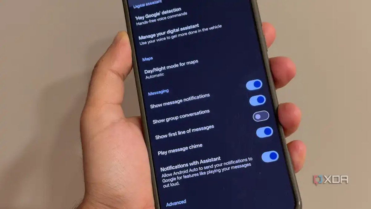 Show message notifications Android Auto