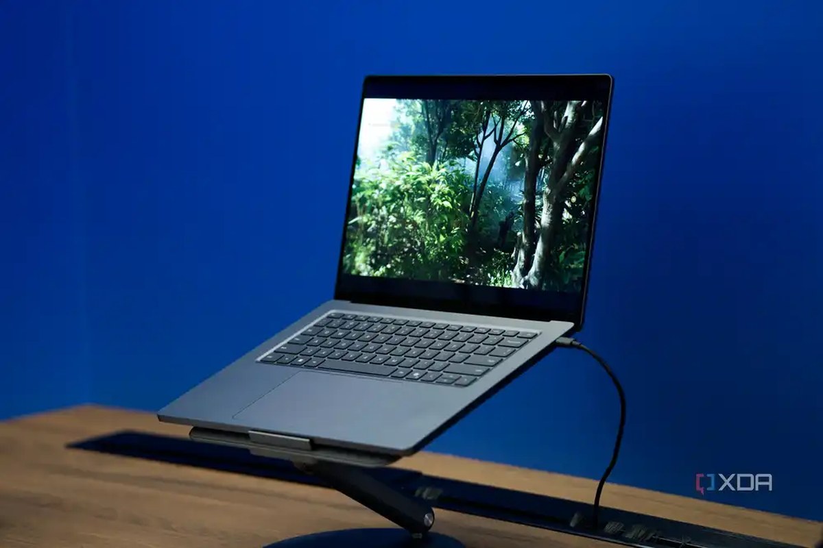 Microsoft Surface Laptop Ultra with the RTX Spark showing Indiana Jones