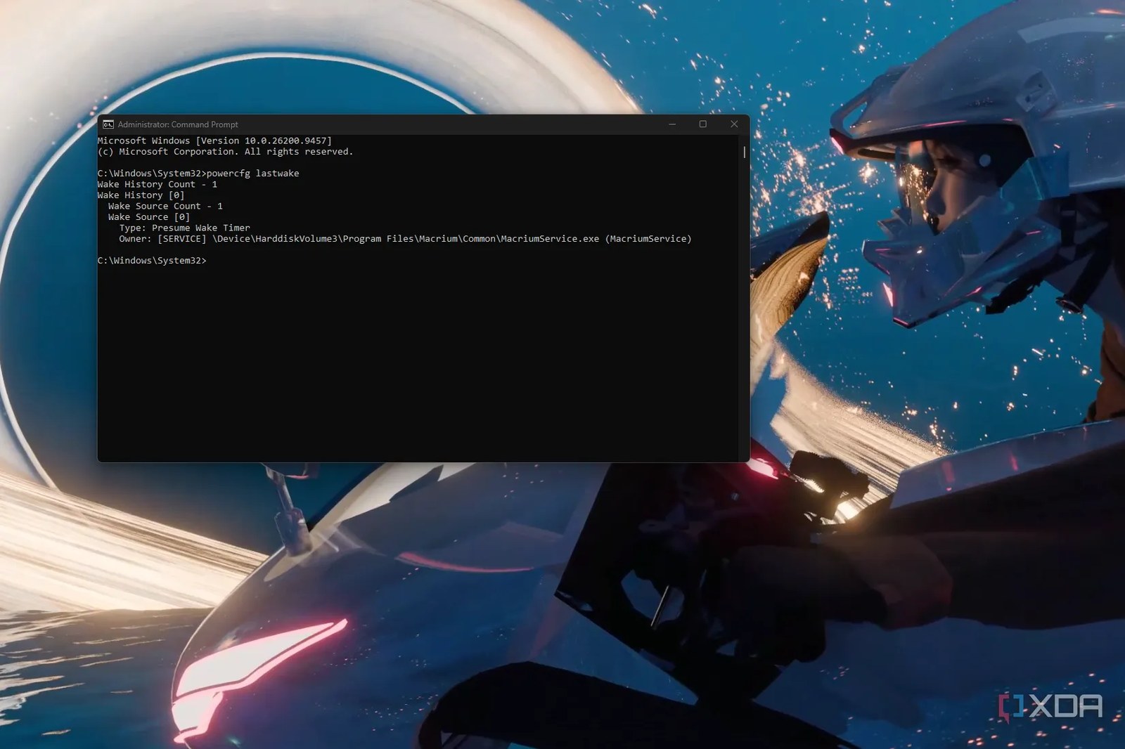 Bir komut istemi penceresi gösteren Windows 11 masaüstü ekran görüntüsü