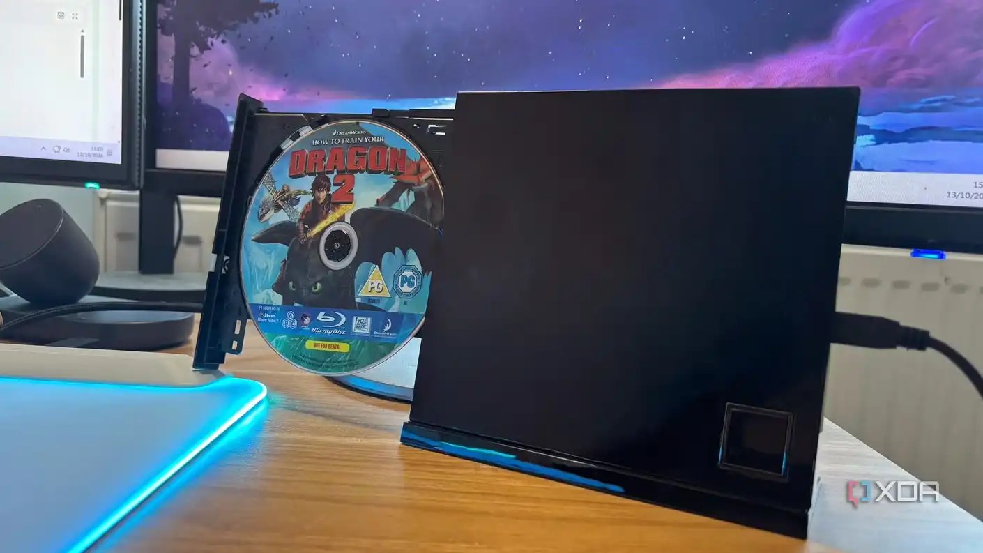 An external blu-ray player