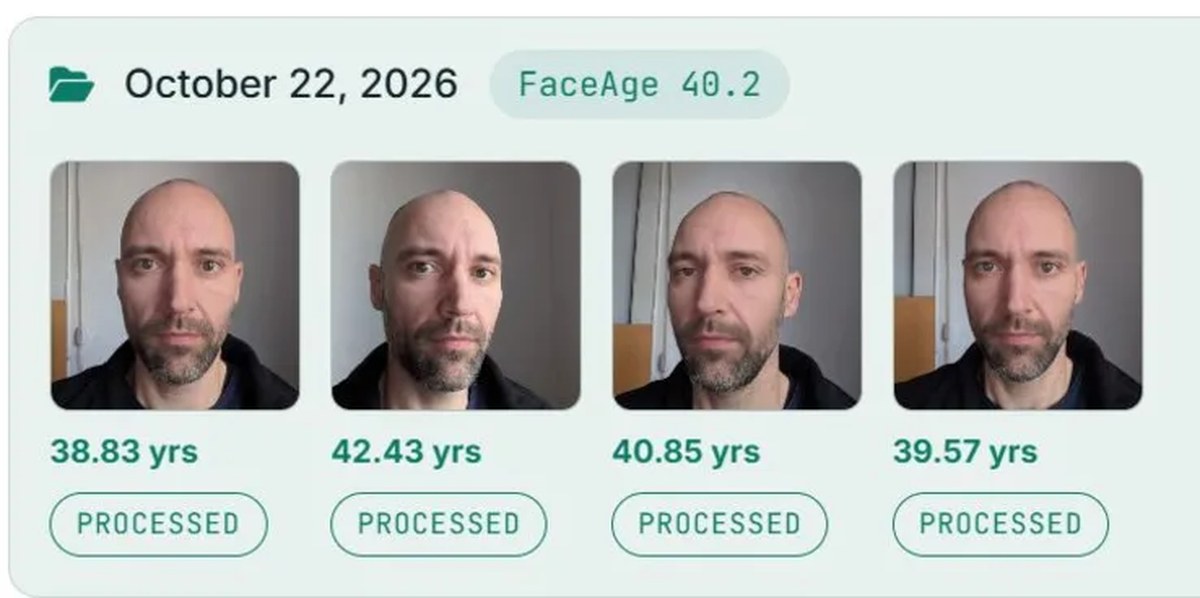 4 of my pictures were estimated at 40,2 years overall