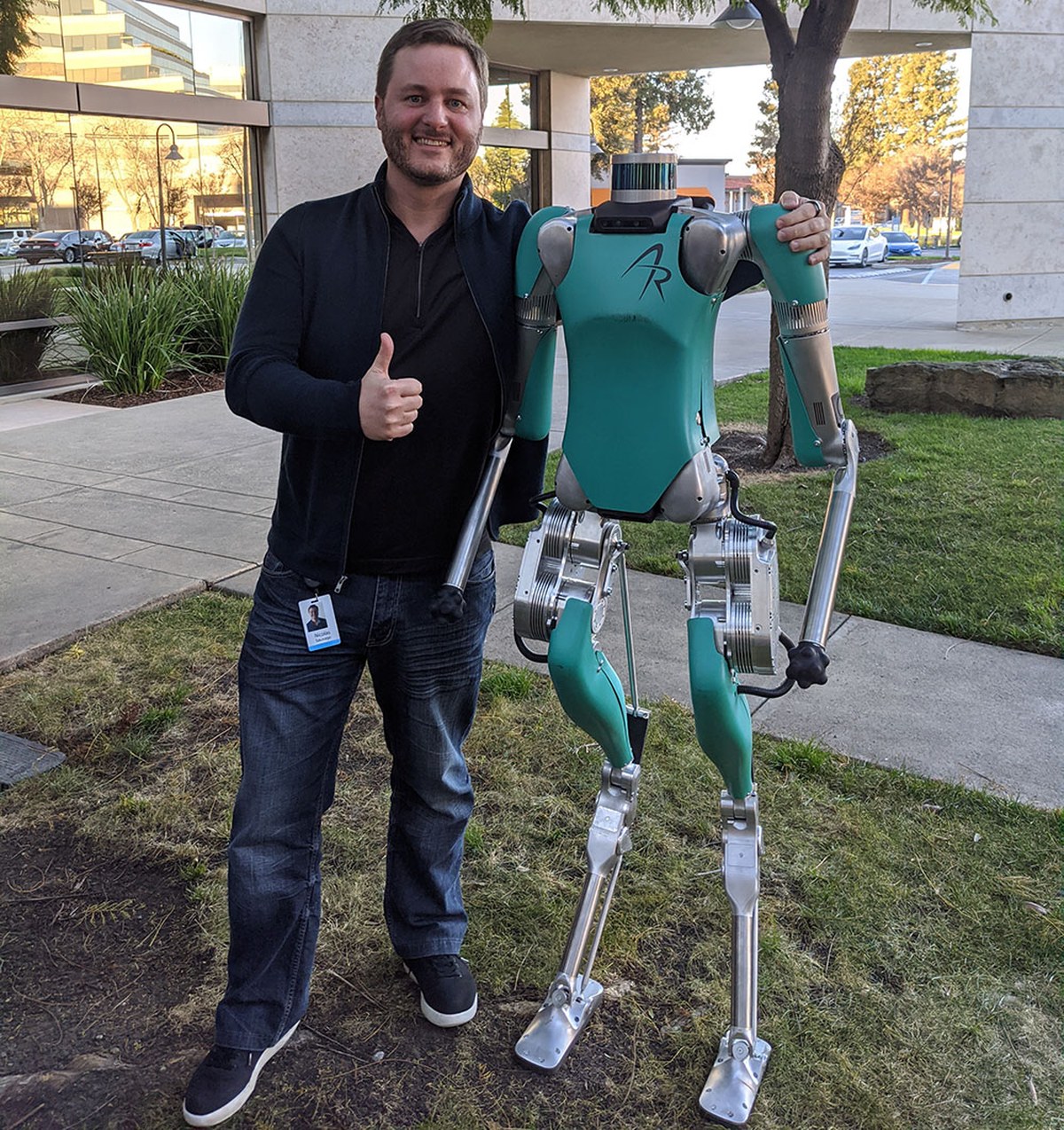 Sauvage with Agility Robotics' Digit humanoid robot. 