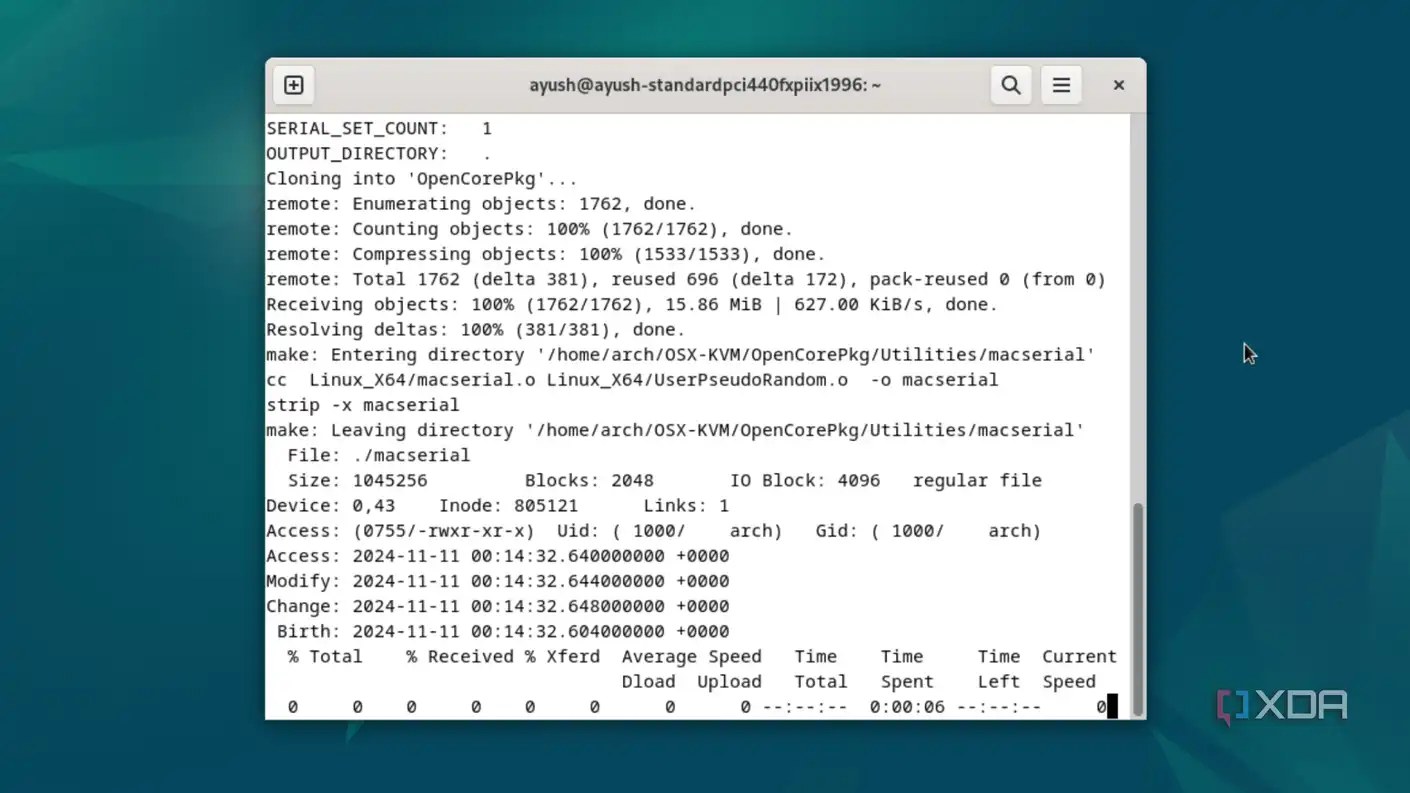 The script to run macOS inside Docker