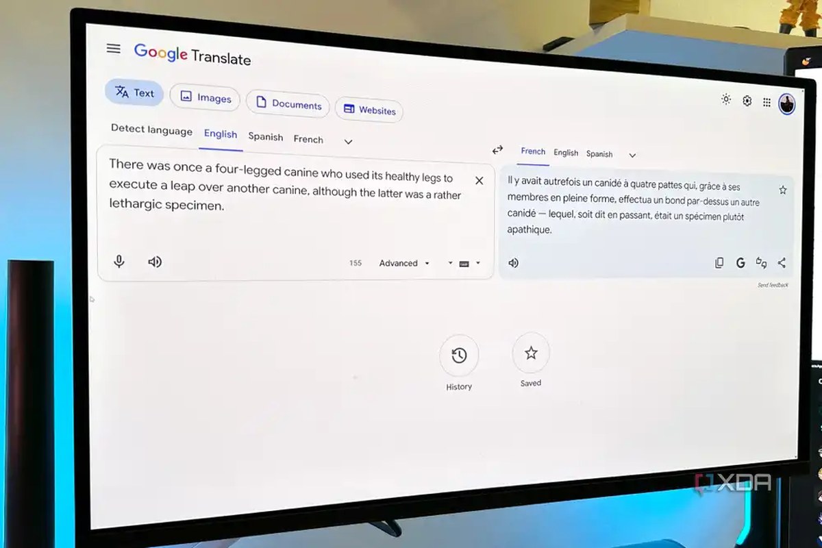 Using Google Translate online.