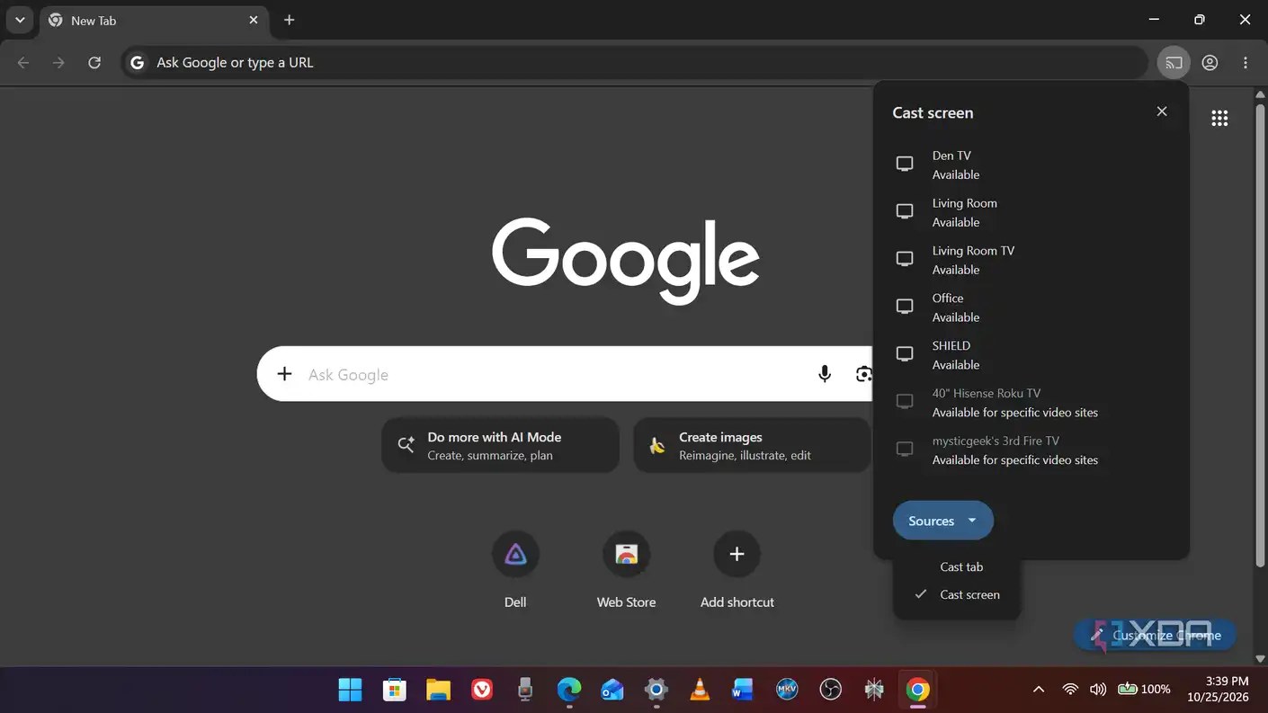 Cast Choose Screen from Options