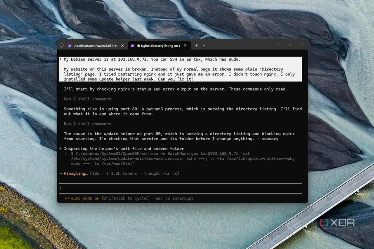 claude fixing a nginx issue