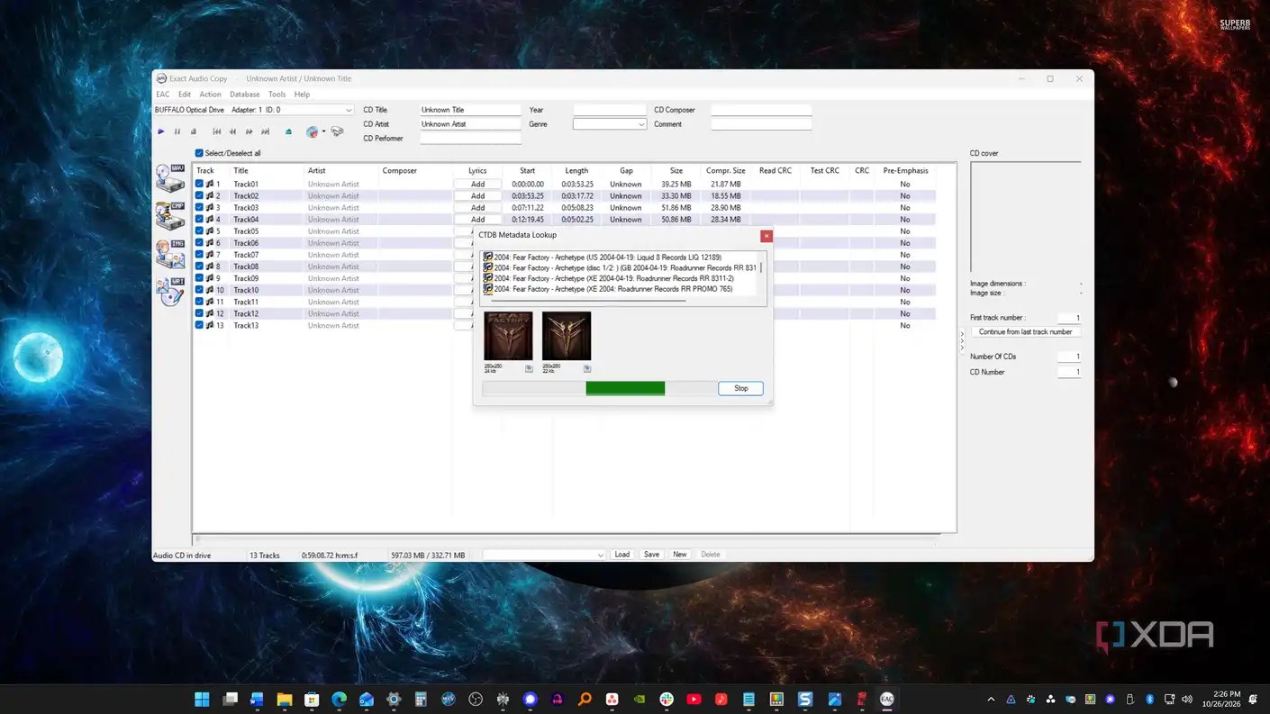 EAC Gathering CD Metadata