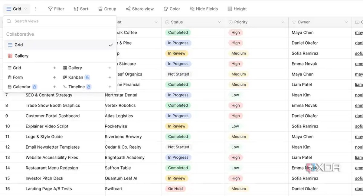 Baserow database