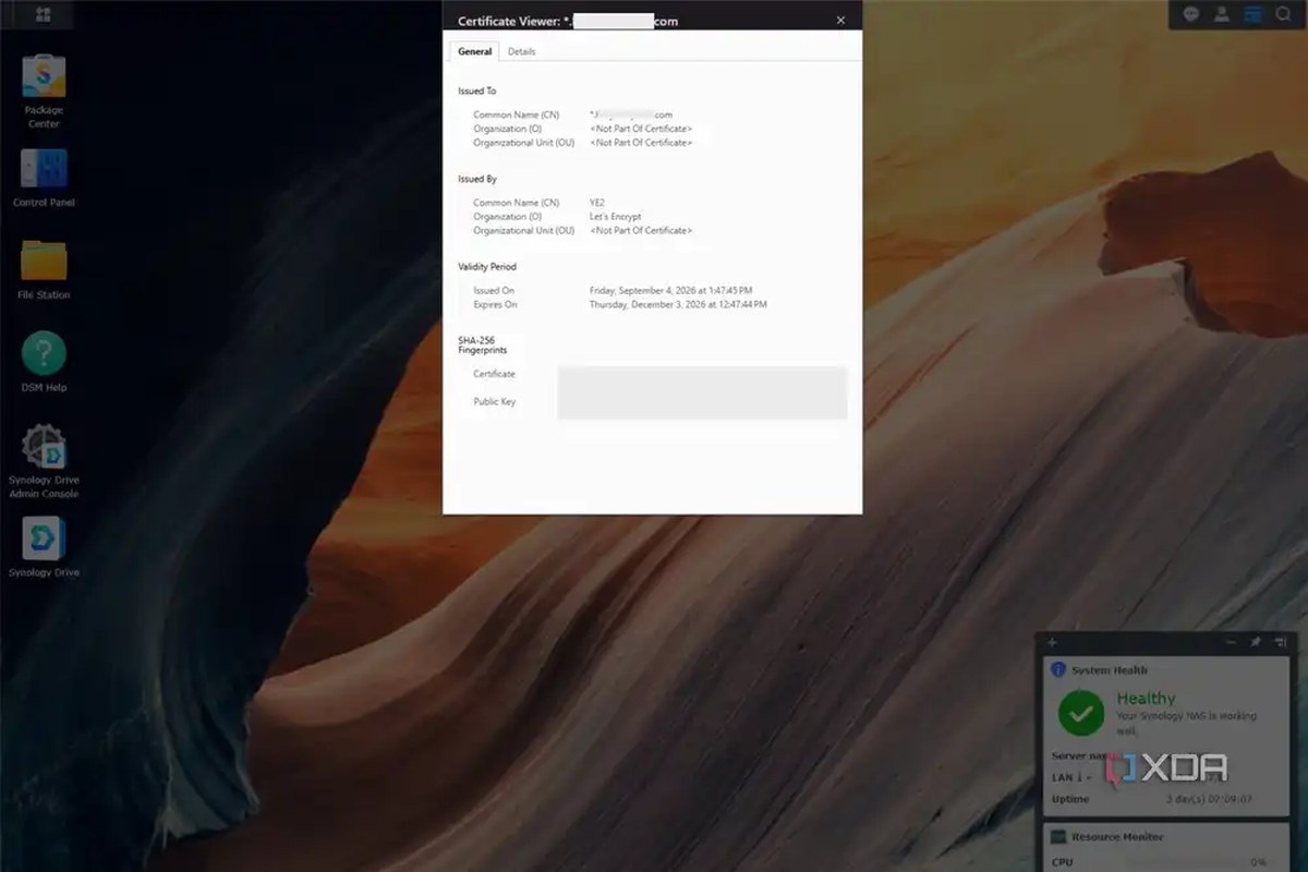 ssl lets encrypt dsm installed
