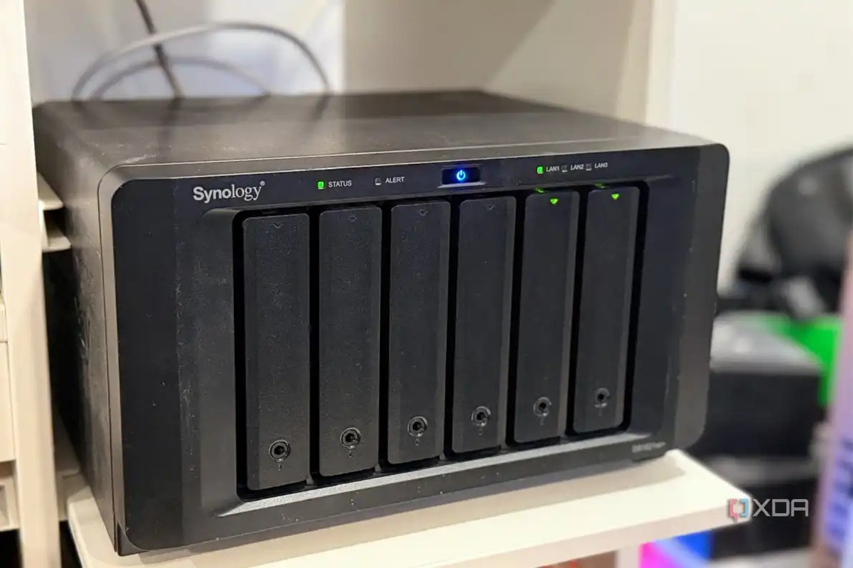 synology nas on shelf