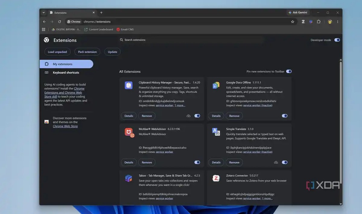 Chrome Extensions in Lenovo Legion