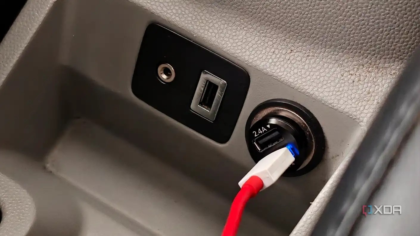 car 12v socket accessories phone on charge