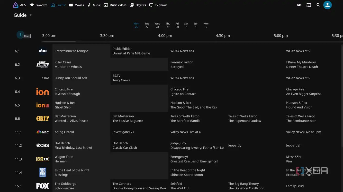 Jellyfin Guide of Channels After Update