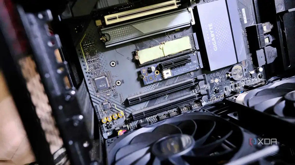 M2 adapter in m2 slot on motherboard
