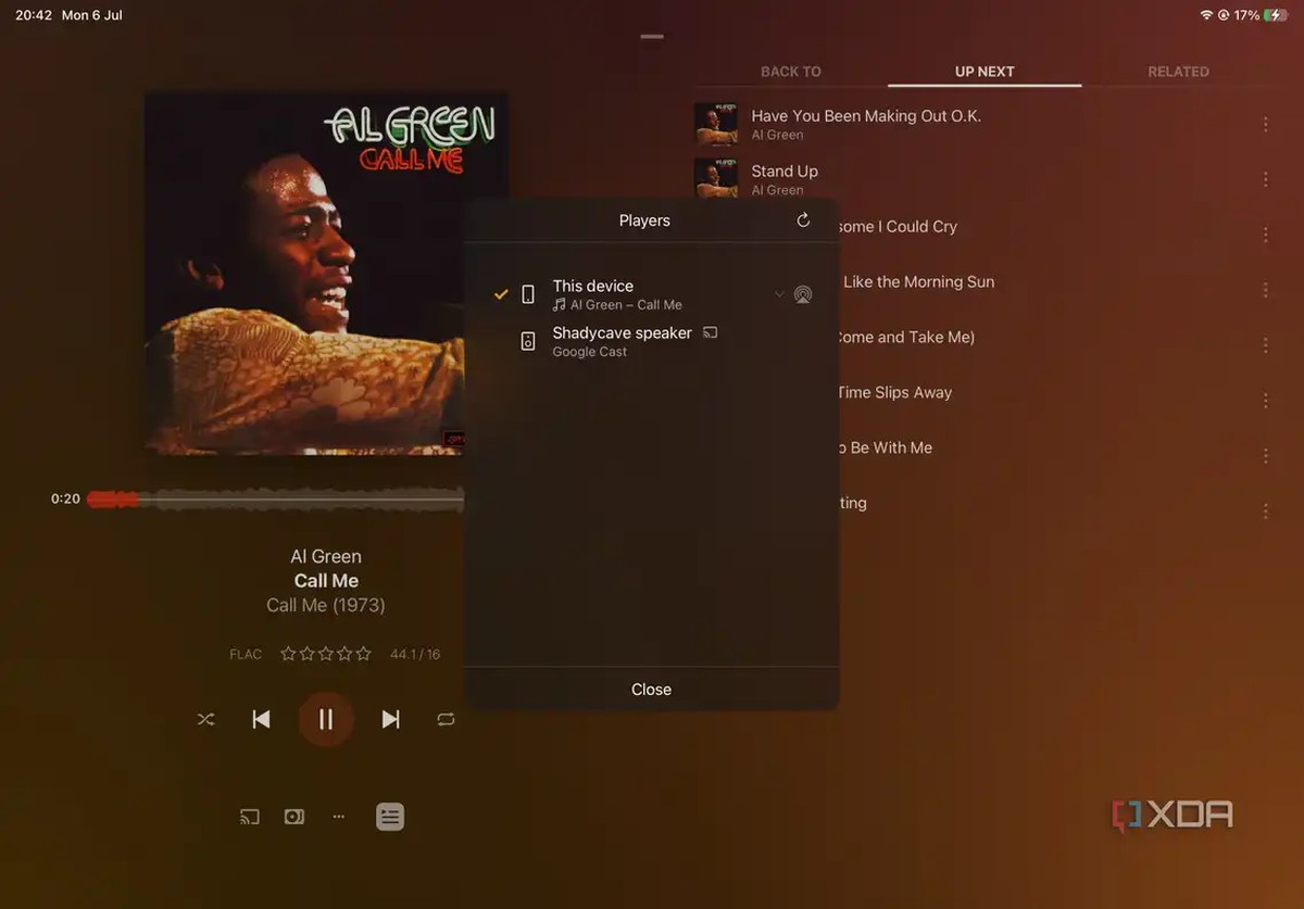 Chromecast Audio option in Plexamp