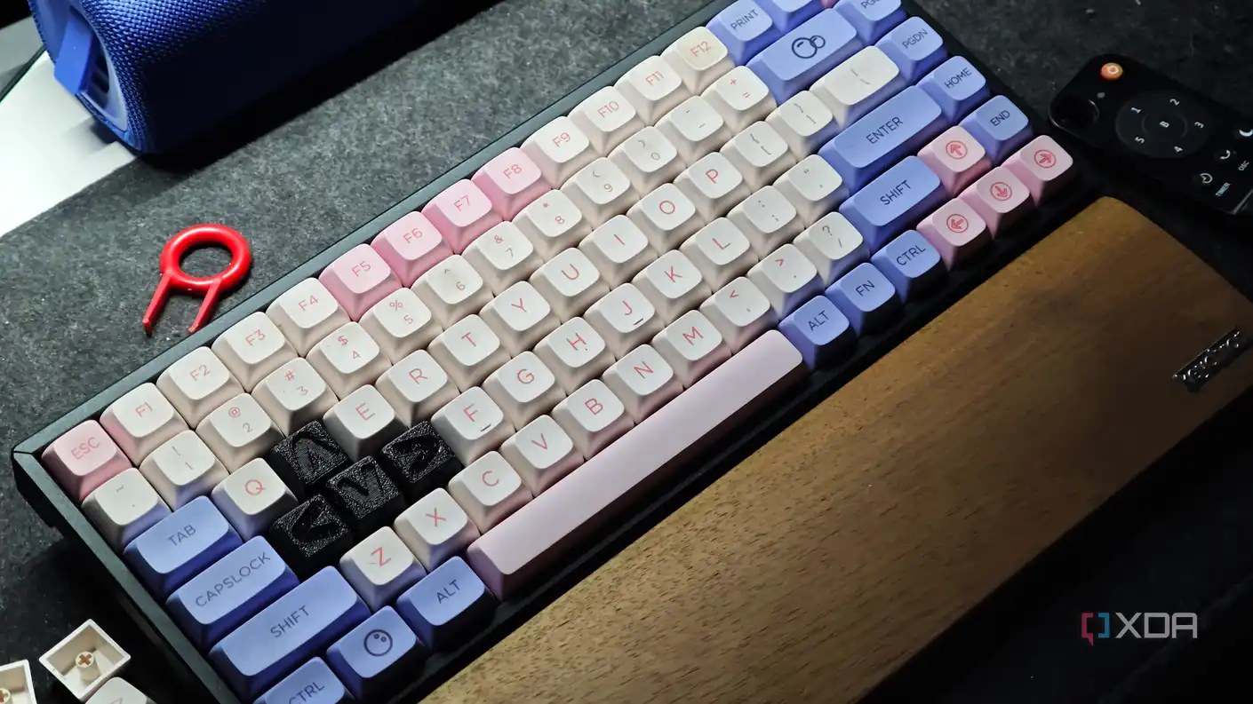 Light bar lighting up the keyboard