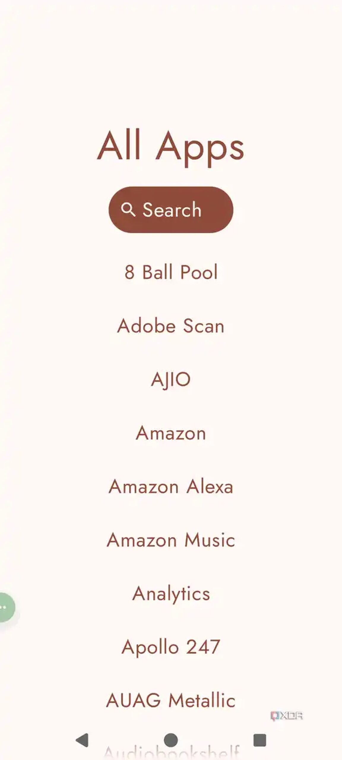 All apps in Escape launcher