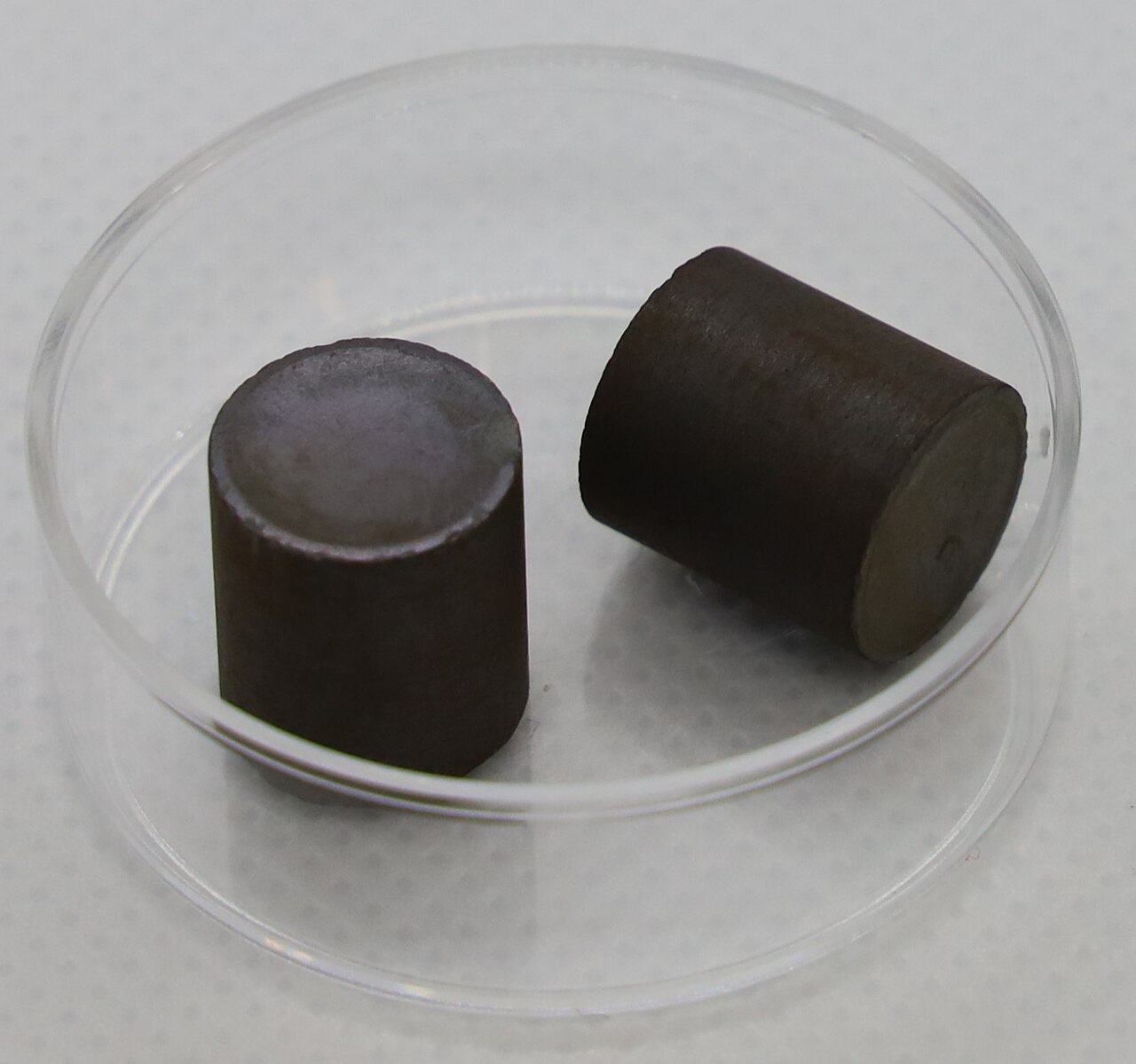 Uranium dioxide fuel pellets are the most common nuclear fuel worldwide